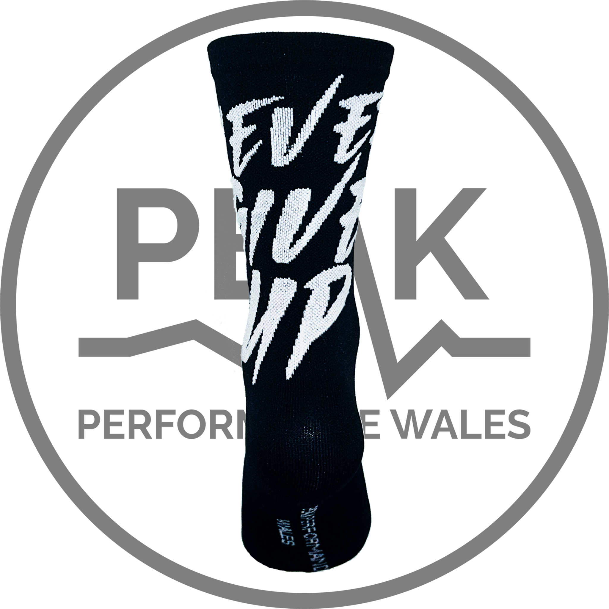 Peak Performance Wales Never Give Up Sock